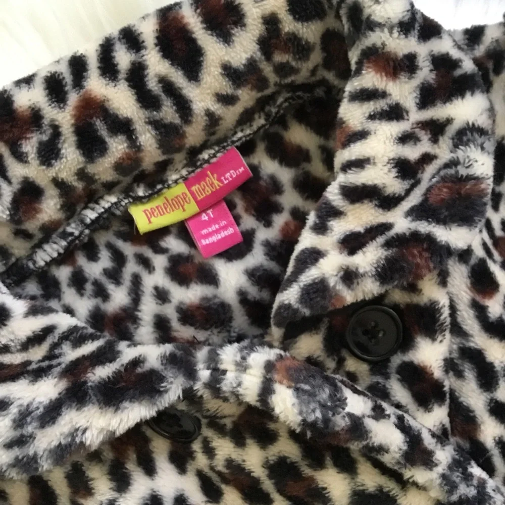 Penelope Mack Leopard Coat Size 4T - Picture 5 of 6